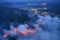 大槌山林火災　空撮　吉里吉里地区 [ASA110024420]