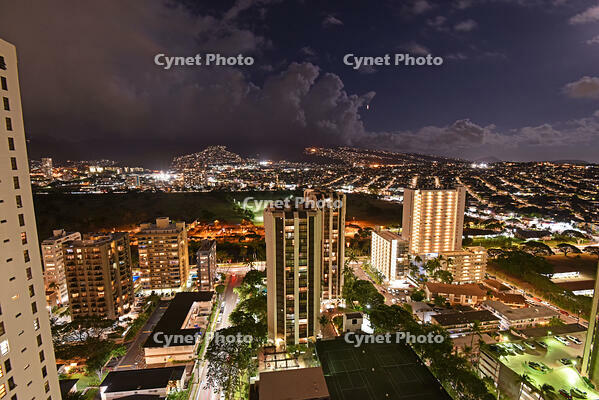 ホノルル市街　夜景 [JIM110002762]