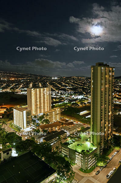 ホノルル市街　夜景 [JIM110002765]