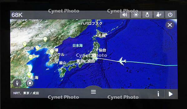 飛行機座席のモニター [JIM110002801]