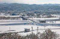 雪の十日町市の様子　新潟県　十日町市 [MAS110007340]
