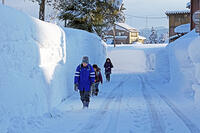雪の登校　新潟県　十日町市 [MAS110007347]