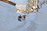 雪の登校　新潟県　十日町市 [MAS110007369]