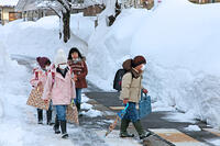 雪の登校　新潟県　十日町市 [MAS110007372]
