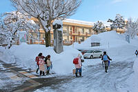 雪の登校　新潟県　十日町市 [MAS110007376]