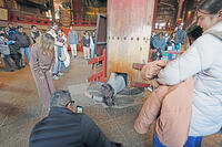 東大寺　大仏殿　穴くぐり　　奈良県　奈良市 [MAS110008876]