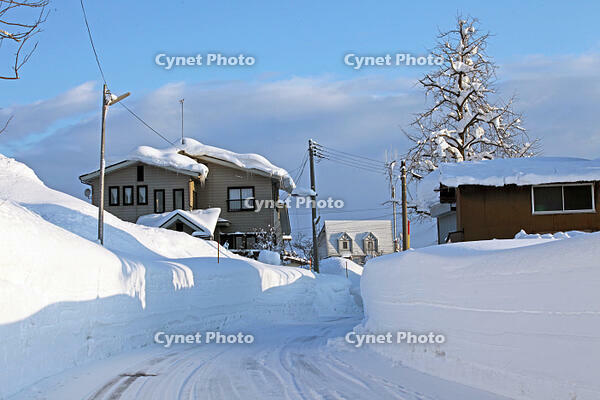 雪の十日町の様子　新潟県　十日町市 [MAS110007333]