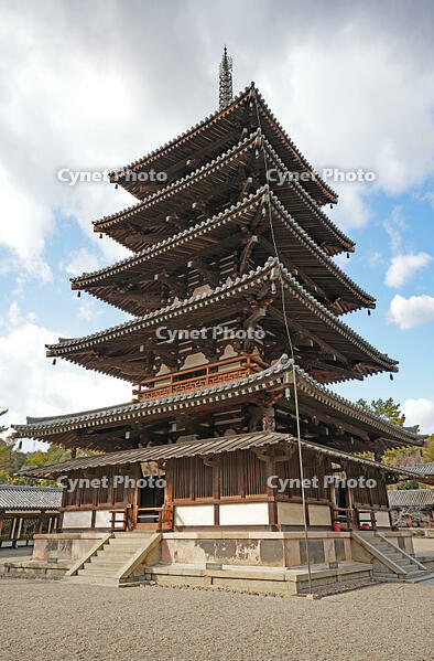 法隆寺　五重塔　奈良県　斑鳩町 [MAS110008889]