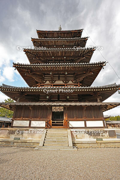 法隆寺　五重塔　奈良県　斑鳩町 [MAS110008890]