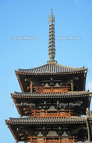 法隆寺　五重塔　奈良県　斑鳩町 [MAS110008894]