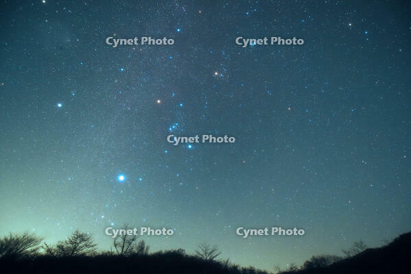 冬の星座　左上に木星があったが画像処理で消去　2025.12.16　22h54m　群馬県　下仁田町 [MAS110009367]