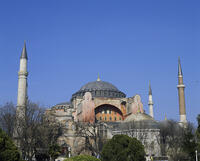 Low angle view of Hagia Sophia, Istanbul, Turkey [SPS110000002]