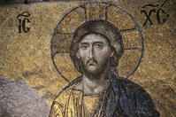 Christ (Detail from Mosaic of the Deesis) Mosaic  Hagia Sophia, Istanbul, Turkey [SPS110000010]