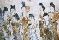CHINA, NEAR XIAN, CHIENLING TOMB, TANG DYNASTY (618-907 AD) INTERIOR, MURAL [SPS110000042]