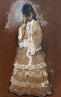 Lady with Binoculars, Edgar Degas,, circa 1877, Galerie Neue Meister, Albertinum, Dresden, Germany, Europe [SPS110000045]