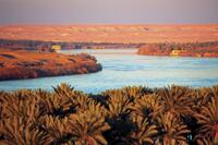 The Euphrates River, Palm Groves, and Desert Beyond from Albu Hyatt, in Iraq's Anbar Province [SPS110000049]
