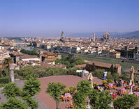 Outdoor cafes in a city, Florence, Italy [SPS110000058]
