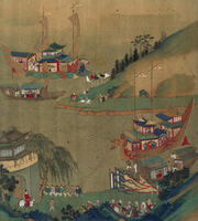 Emperor Yangdi (Sui Dynasty) with his Fleet Artist Unknown Bibliotheque Nationale, Paris, France [SPS110000059]