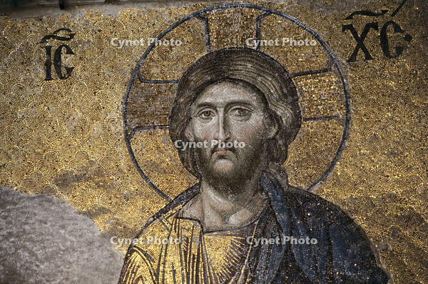 Christ (Detail from Mosaic of the Deesis) Mosaic  Hagia Sophia, Istanbul, Turkey [SPS110000010]