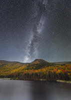 Milky Way over Beaver Pond, White Mountain National Forest, Kinsman Notch, North Woodstock, New Hampshire, USA [AWL110001504]