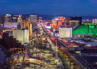 Las Vegas Strip View, Skyline, illuminated Las Vegas, Nevada, USA [AWL110001562]