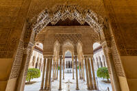 Court of the Lions, Alhambra, Granada, Andalusia, Spain [AWL110001571]