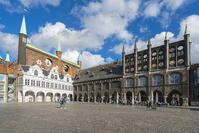 Market Square (Marktplatz) Lubeck with City Hall, Lubeck, UNESCO, Schleswig-Holstein, Germany [AWL110001669]