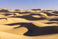 Namibia, Walvis Bay, Namib desert sand dunes reaching the ocean [AWL110001696]