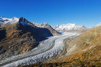 Europe, Switzerland, Valais, Swiss Alps,  Jungfrau-Aletsch Unesco World Heritage site; Aletsch glacier [AWL110001719]