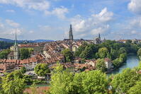 View on the old town of Bern with river Aare, Berne, Switzlerand [AWL110001729]