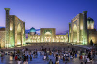 Scenic view of Registan, Samarkand, Uzbekistan [AWL110001749]
