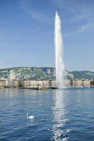 Jet d'eau, landmark in Lake Geneva, Geneva, Switzerland [AWL110001760]
