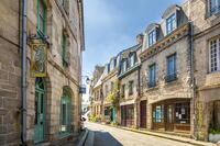 Houses in the old town of Moncontour, Cotes-d'Armor, Brittany, France [AWL110001917]