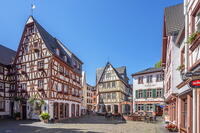 Half-timbered houses at the Kirschgarten, Mainz, Rhineland-Palatinate, Germany [AWL110001922]