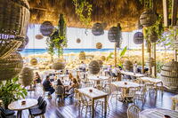 Baia Seaside restaurant on Elli Beach, Rhodes Town, Rhodes, Dodecanese Islands, Greece [AWL110001932]