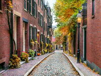 Acorn Street, Beacon Hill, Boston, Massachusetts, USA [AWL110001969]