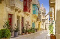 Typical Street View of picturesque  Vittoriosa (Birgu), Valletta, Malta [AWL110002029]