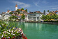 Old town and Aar river, Thun, Canton of Bern, Switzerland [AWL110002062]