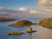 Castle Stalker on Loch Linnhe, Appin, Argyll & Bute, Scotland [AWL110002110]