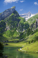 Lake Seealpsee, Alpstein, Schwende, Canton of Appenzell Innerrhoden, Switzerland [AWL110002148]