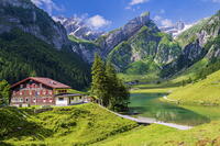 Lake Seealpsee, Alpstein, Schwende, Canton of Appenzell Innerrhoden, Switzerland [AWL110002192]
