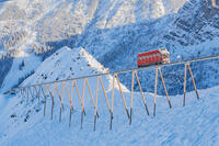 The Olympiabahn funicular in the Axamer Lizum ski resort, Axams, Innsbruck Land,Tyrol, Austria, [AWL110002235]