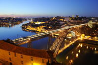 Oporto, capital of the Port wine and the Douro river. The bridge Dom Luis, a UNESCO World Heritage Site. Portugal [AWL110002476]