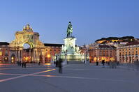 Terreiro do Paco at twilight. One of the centers of the historical city. Lisbon, Portugal [AWL110002478]