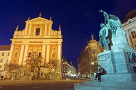 Franciscan Church and Monument on Preseeren square [AWL110002480]