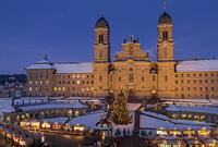 Switzerland, Canton of Schwyz, Einsiedeln, Einsiedeln Abbey Benedictine monastery and Christmas market, [AWL110002513]