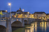 Switzerland, Basel City, old town, Rhine river, Rhine bridge [AWL110002514]