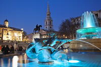 England, London, Trafalgar Square, Fountain [AWL110002517]