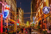 East 4th Street Restaurants at night, Cleveland, Ohio, USA [AWL110002526]