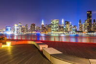 Manhatten skyline at dusk from Gantry Plaza, New York, USA [AWL110002527]